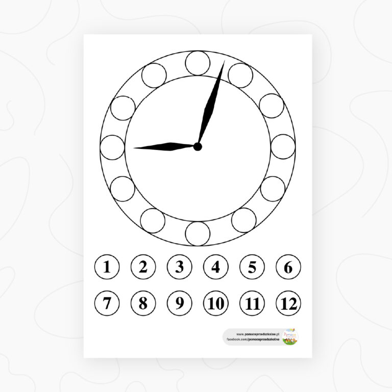 Zegar do nauki godzin za darmo do pobrania